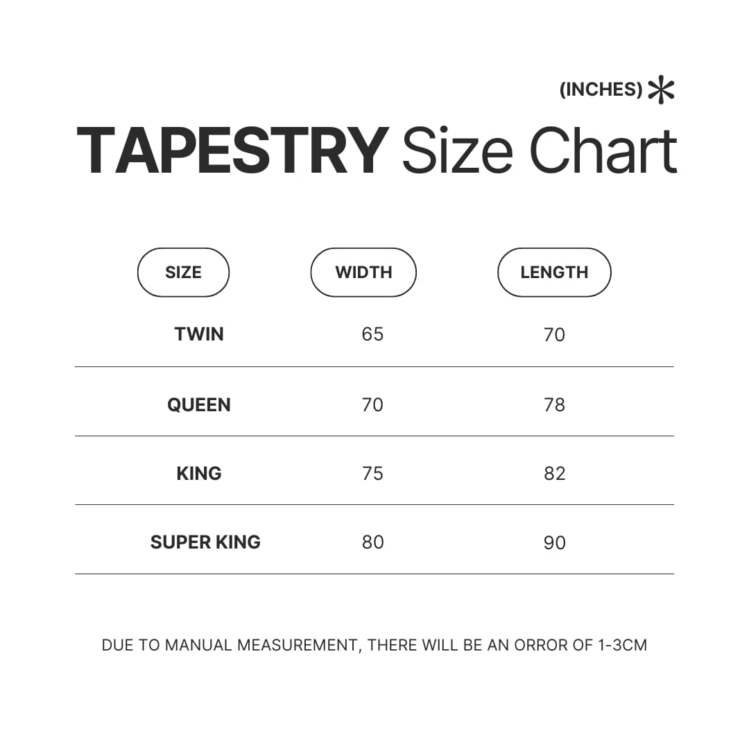 Tapestry Size Chart - Tokyo Ghoul Shop